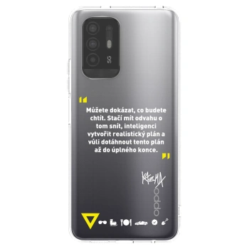 Picasee silikónový prehľadný obal pre OPPO A94 5G - Kazma - MŮŽETE DOKÁZAT, CO BUDETE CHTÍT