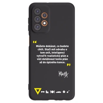 Picasee silikónový čierny obal pre Samsung Galaxy A23 A235F 4G - Kazma - MŮŽETE DOKÁZAT, CO BUDETE CHTÍT
