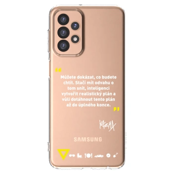 Picasee silikónový prehľadný obal pre Samsung Galaxy A23 A236B 5G - Kazma - MŮŽETE DOKÁZAT, CO BUDETE CHTÍT