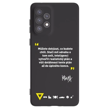 Picasee silikónový čierny obal pre Samsung Galaxy A73 5G - Kazma - MŮŽETE DOKÁZAT, CO BUDETE CHTÍT
