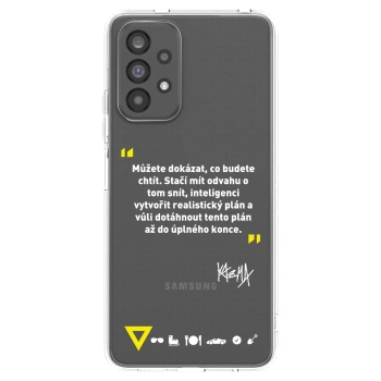 Picasee silikónový prehľadný obal pre Samsung Galaxy A73 5G - Kazma - MŮŽETE DOKÁZAT, CO BUDETE CHTÍT