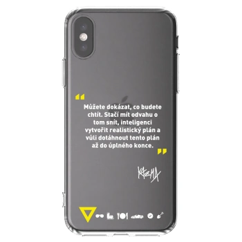 Picasee silikónový prehľadný obal pre Apple iPhone X/XS - Kazma - MŮŽETE DOKÁZAT, CO BUDETE CHTÍT