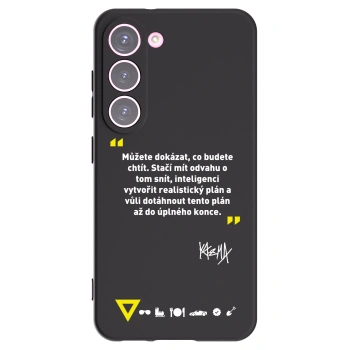 Picasee silikónový čierny obal pre Samsung Galaxy S23 5G - Kazma - MŮŽETE DOKÁZAT, CO BUDETE CHTÍT