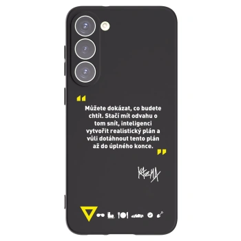 Picasee silikónový čierny obal pre Samsung Galaxy S23+ 5G - Kazma - MŮŽETE DOKÁZAT, CO BUDETE CHTÍT