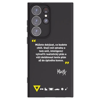 Picasee silikónový čierny obal pre Samsung Galaxy S23 Ultra 5G - Kazma - MŮŽETE DOKÁZAT, CO BUDETE CHTÍT