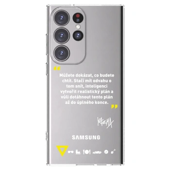Picasee silikónový prehľadný obal pre Samsung Galaxy S23 Ultra 5G - Kazma - MŮŽETE DOKÁZAT, CO BUDETE CHTÍT