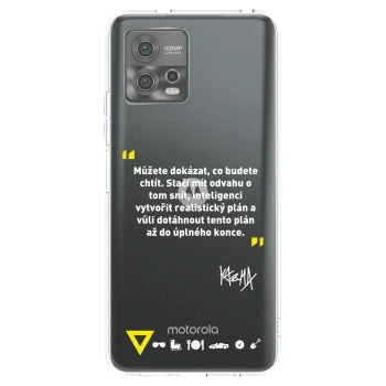 Picasee silikónový prehľadný obal pre Motorola Moto G72 - Kazma - MŮŽETE DOKÁZAT, CO BUDETE CHTÍT