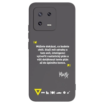 Picasee silikónový čierny obal pre Xiaomi 13 Pro - Kazma - MŮŽETE DOKÁZAT, CO BUDETE CHTÍT