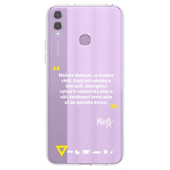 Picasee silikónový prehľadný obal pre Honor 8X - Kazma - MŮŽETE DOKÁZAT, CO BUDETE CHTÍT