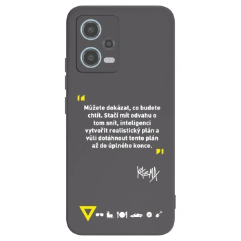 Picasee silikónový čierny obal pre Xiaomi Redmi Note 12 5G - Kazma - MŮŽETE DOKÁZAT, CO BUDETE CHTÍT