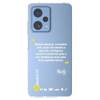 Picasee silikónový prehľadný obal pre Xiaomi Redmi Note 12 Pro 5G - Kazma - MŮŽETE DOKÁZAT, CO BUDETE CHTÍT