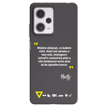 Picasee silikónový čierny obal pre Xiaomi Redmi Note 12 Pro+ 5G - Kazma - MŮŽETE DOKÁZAT, CO BUDETE CHTÍT