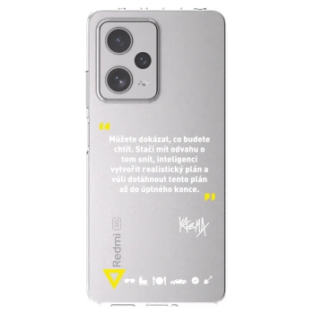 Picasee silikónový prehľadný obal pre Xiaomi Redmi Note 12 Pro+ 5G - Kazma - MŮŽETE DOKÁZAT, CO BUDETE CHTÍT