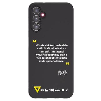 Picasee silikónový čierny obal pre Samsung Galaxy A14 4G A145R - Kazma - MŮŽETE DOKÁZAT, CO BUDETE CHTÍT