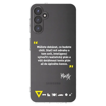 Picasee silikónový prehľadný obal pre Samsung Galaxy A14 4G A145R - Kazma - MŮŽETE DOKÁZAT, CO BUDETE CHTÍT