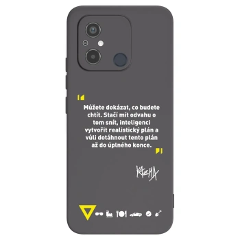 Picasee silikónový čierny obal pre Xiaomi Redmi 12C - Kazma - MŮŽETE DOKÁZAT, CO BUDETE CHTÍT