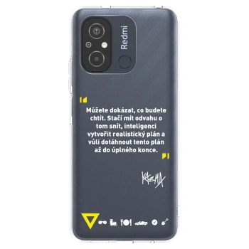Picasee silikónový prehľadný obal pre Xiaomi Redmi 12C - Kazma - MŮŽETE DOKÁZAT, CO BUDETE CHTÍT
