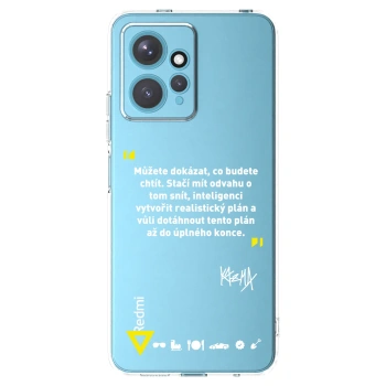 Picasee silikónový prehľadný obal pre Xiaomi Redmi Note 12 4G - Kazma - MŮŽETE DOKÁZAT, CO BUDETE CHTÍT