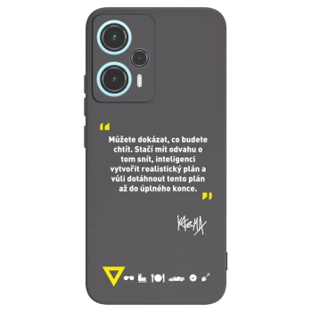 Picasee silikónový čierny obal pre Xiaomi Poco F5 - Kazma - MŮŽETE DOKÁZAT, CO BUDETE CHTÍT