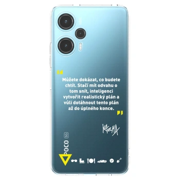 Picasee silikónový prehľadný obal pre Xiaomi Poco F5 - Kazma - MŮŽETE DOKÁZAT, CO BUDETE CHTÍT