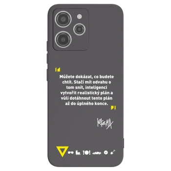 Picasee silikónový čierny obal pre Xiaomi Redmi 12 4G - Kazma - MŮŽETE DOKÁZAT, CO BUDETE CHTÍT