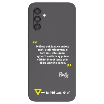 Picasee silikónový čierny obal pre Samsung Galaxy A04s A047F - Kazma - MŮŽETE DOKÁZAT, CO BUDETE CHTÍT