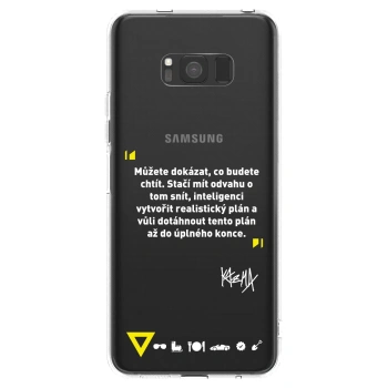 Picasee silikónový prehľadný obal pre Samsung Galaxy S8 G950F - Kazma - MŮŽETE DOKÁZAT, CO BUDETE CHTÍT