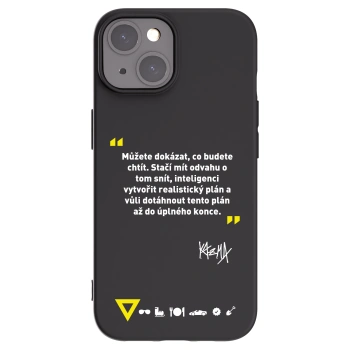 Picasee silikónový čierny obal pre Apple iPhone 15 - Kazma - MŮŽETE DOKÁZAT, CO BUDETE CHTÍT
