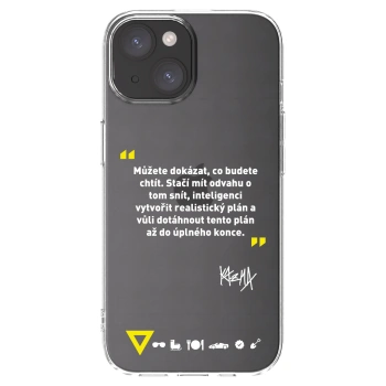 Picasee silikónový prehľadný obal pre Apple iPhone 15 - Kazma - MŮŽETE DOKÁZAT, CO BUDETE CHTÍT