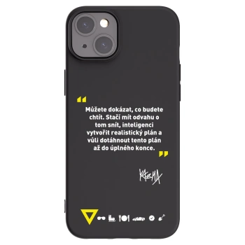 Picasee silikónový čierny obal pre Apple iPhone 15 Plus - Kazma - MŮŽETE DOKÁZAT, CO BUDETE CHTÍT