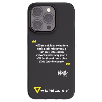 Picasee silikónový čierny obal pre Apple iPhone 15 Pro - Kazma - MŮŽETE DOKÁZAT, CO BUDETE CHTÍT