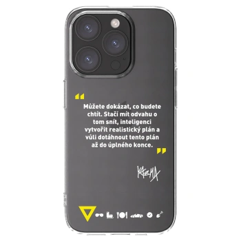 Picasee silikónový prehľadný obal pre Apple iPhone 15 Pro - Kazma - MŮŽETE DOKÁZAT, CO BUDETE CHTÍT