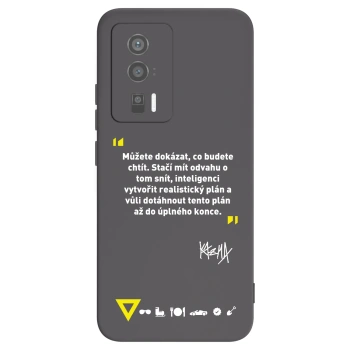 Picasee silikónový čierny obal pre Xiaomi Poco F5 Pro 5G - Kazma - MŮŽETE DOKÁZAT, CO BUDETE CHTÍT