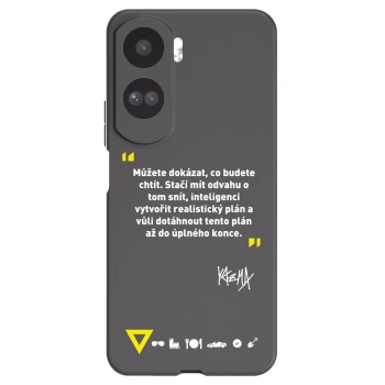 Picasee silikónový čierny obal pre Honor 90 Lite 5G - Kazma - MŮŽETE DOKÁZAT, CO BUDETE CHTÍT