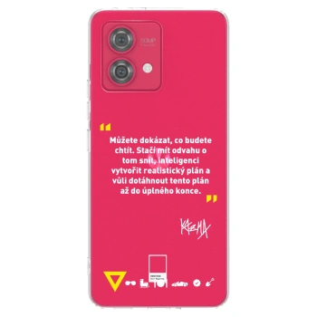 Picasee silikónový prehľadný obal pre Motorola Moto G84 5G - Kazma - MŮŽETE DOKÁZAT, CO BUDETE CHTÍT