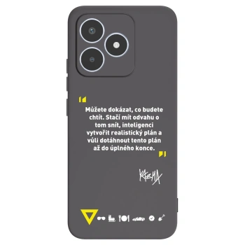 Picasee silikónový čierny obal pre Realme C53 - Kazma - MŮŽETE DOKÁZAT, CO BUDETE CHTÍT