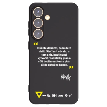 Picasee silikónový čierny obal pre Samsung Galaxy S24 S921B 5G - Kazma - MŮŽETE DOKÁZAT, CO BUDETE CHTÍT