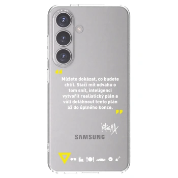 Picasee silikónový prehľadný obal pre Samsung Galaxy S24 S921B 5G - Kazma - MŮŽETE DOKÁZAT, CO BUDETE CHTÍT