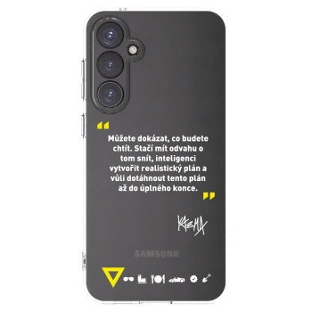Picasee silikónový prehľadný obal pre Samsung Galaxy S23 FE S711B - Kazma - MŮŽETE DOKÁZAT, CO BUDETE CHTÍT