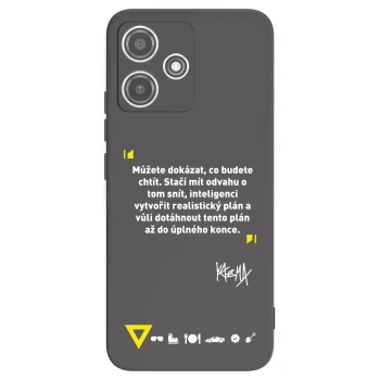 Picasee silikónový čierny obal pre Xiaomi Redmi 12 5G - Kazma - MŮŽETE DOKÁZAT, CO BUDETE CHTÍT