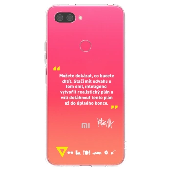 Picasee silikónový prehľadný obal pre Xiaomi Mi 8 Lite - Kazma - MŮŽETE DOKÁZAT, CO BUDETE CHTÍT