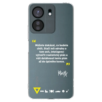 Picasee silikónový prehľadný obal pre Xiaomi Redmi 13C 4G - Kazma - MŮŽETE DOKÁZAT, CO BUDETE CHTÍT