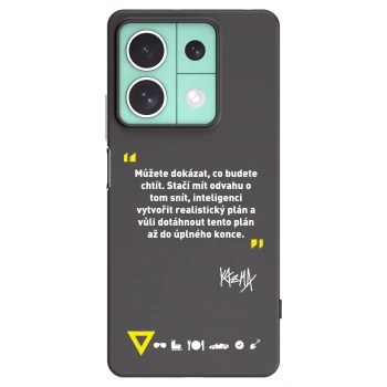 Picasee silikónový čierny obal pre Xiaomi Redmi Note 13 5G - Kazma - MŮŽETE DOKÁZAT, CO BUDETE CHTÍT