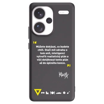 Picasee silikónový čierny obal pre Xiaomi Redmi Note 13 Pro+ 5G - Kazma - MŮŽETE DOKÁZAT, CO BUDETE CHTÍT