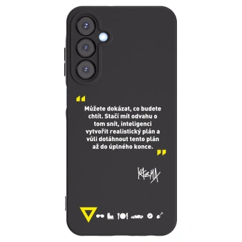 Picasee silikónový čierny obal pre Samsung Galaxy A25 A256B 5G - Kazma - MŮŽETE DOKÁZAT, CO BUDETE CHTÍT