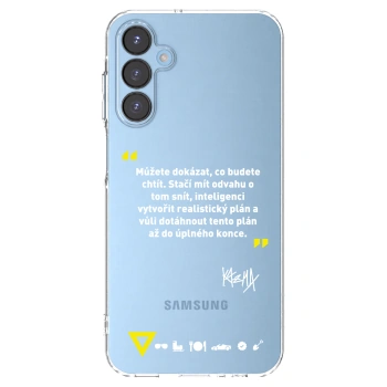 Picasee silikónový prehľadný obal pre Samsung Galaxy A15 A156B 5G - Kazma - MŮŽETE DOKÁZAT, CO BUDETE CHTÍT