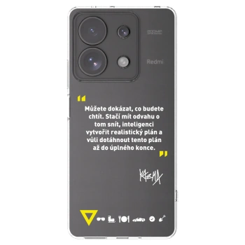 Picasee silikónový prehľadný obal pre Xiaomi Redmi Note 13 Pro 4G - Kazma - MŮŽETE DOKÁZAT, CO BUDETE CHTÍT