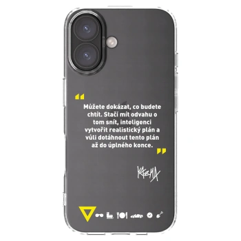 Picasee silikónový prehľadný obal pre Apple iPhone 16 - Kazma - MŮŽETE DOKÁZAT, CO BUDETE CHTÍT