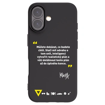 Picasee silikónový čierny obal pre Apple iPhone 16 - Kazma - MŮŽETE DOKÁZAT, CO BUDETE CHTÍT