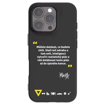 Picasee silikónový čierny obal pre Apple iPhone 16 Pro - Kazma - MŮŽETE DOKÁZAT, CO BUDETE CHTÍT